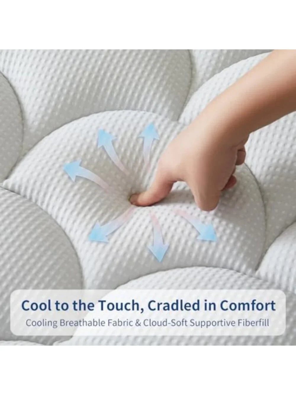 Cooling King Mattress Topper - Thick Pillow Top, Breathable, Washable, Deep